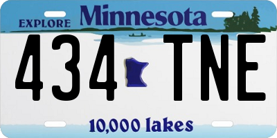 MN license plate 434TNE