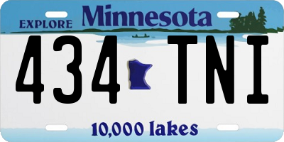 MN license plate 434TNI