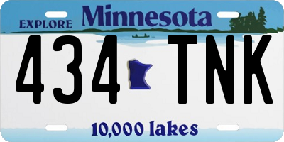 MN license plate 434TNK