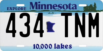 MN license plate 434TNM