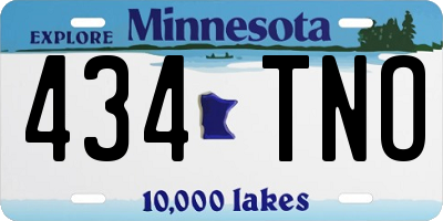 MN license plate 434TNO