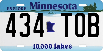 MN license plate 434TOB