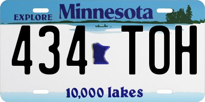 MN license plate 434TOH