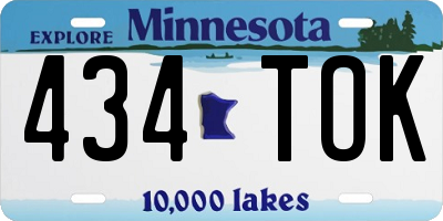 MN license plate 434TOK