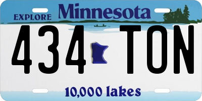 MN license plate 434TON