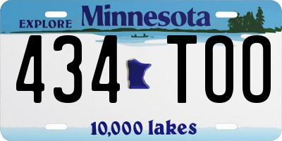 MN license plate 434TOO