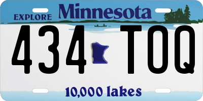 MN license plate 434TOQ