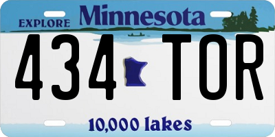 MN license plate 434TOR