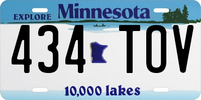 MN license plate 434TOV