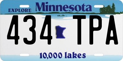 MN license plate 434TPA