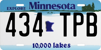 MN license plate 434TPB