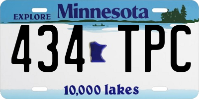 MN license plate 434TPC