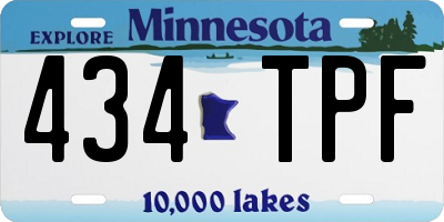MN license plate 434TPF