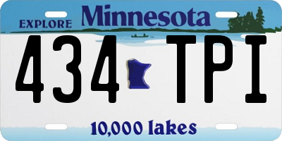MN license plate 434TPI