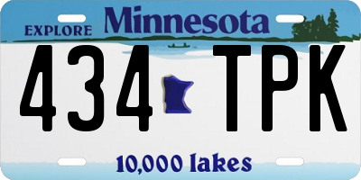 MN license plate 434TPK