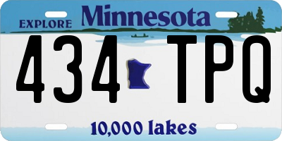 MN license plate 434TPQ
