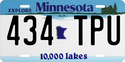 MN license plate 434TPU