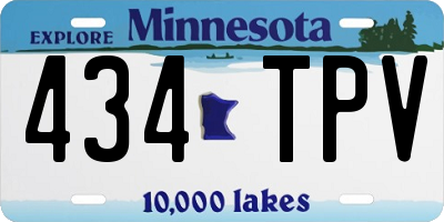 MN license plate 434TPV