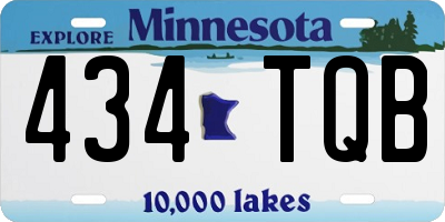 MN license plate 434TQB