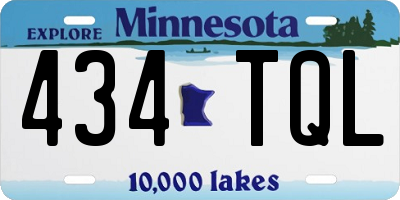 MN license plate 434TQL
