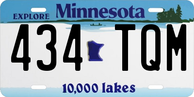 MN license plate 434TQM