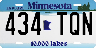 MN license plate 434TQN
