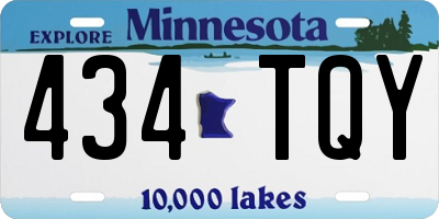 MN license plate 434TQY