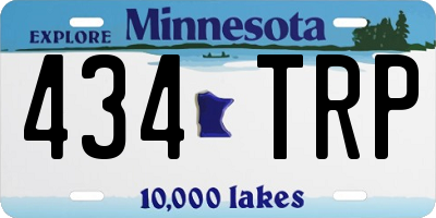 MN license plate 434TRP