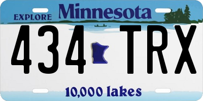 MN license plate 434TRX