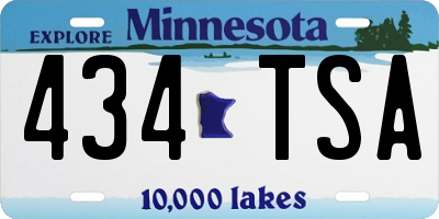 MN license plate 434TSA