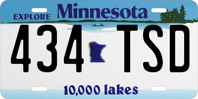 MN license plate 434TSD