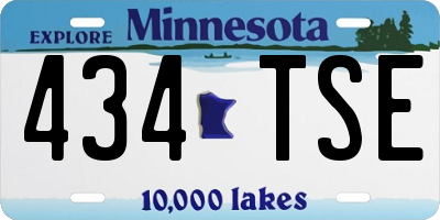 MN license plate 434TSE