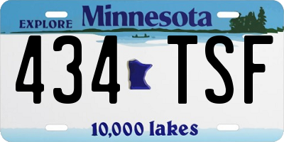 MN license plate 434TSF