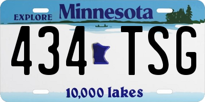 MN license plate 434TSG