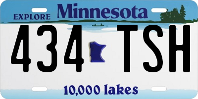 MN license plate 434TSH