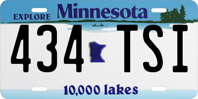 MN license plate 434TSI