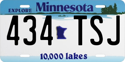 MN license plate 434TSJ