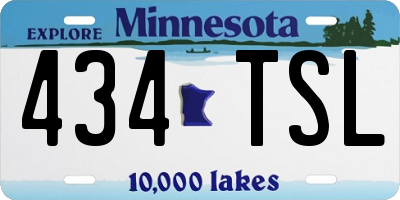 MN license plate 434TSL
