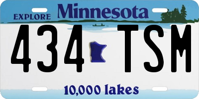 MN license plate 434TSM