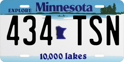 MN license plate 434TSN