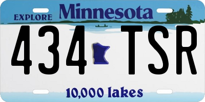 MN license plate 434TSR