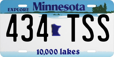 MN license plate 434TSS