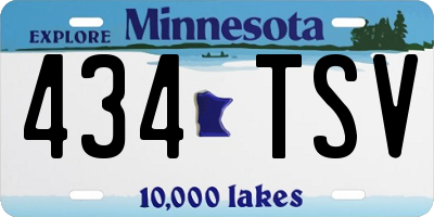 MN license plate 434TSV