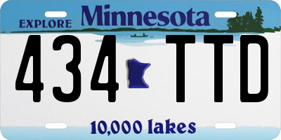 MN license plate 434TTD