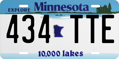 MN license plate 434TTE