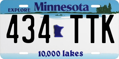 MN license plate 434TTK