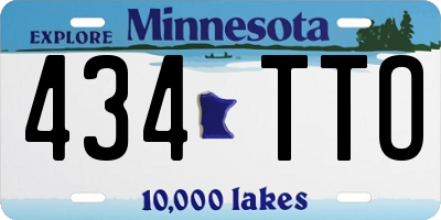 MN license plate 434TTO