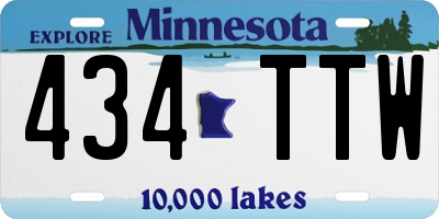 MN license plate 434TTW