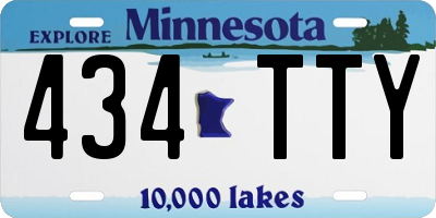 MN license plate 434TTY