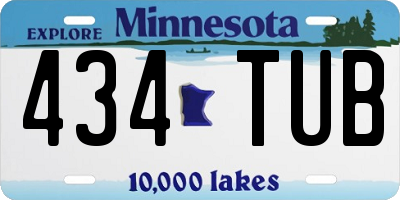 MN license plate 434TUB